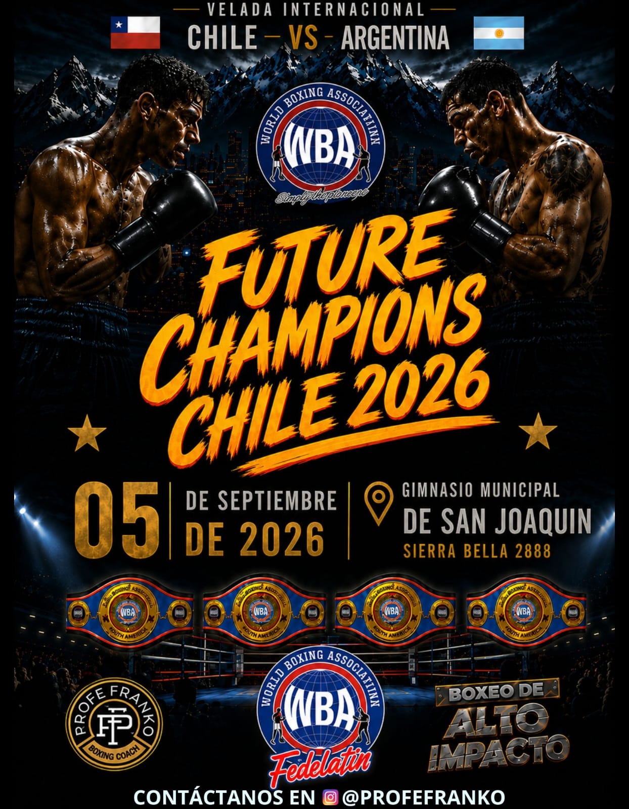Afiche oficial de Future WBA Chile 2026
